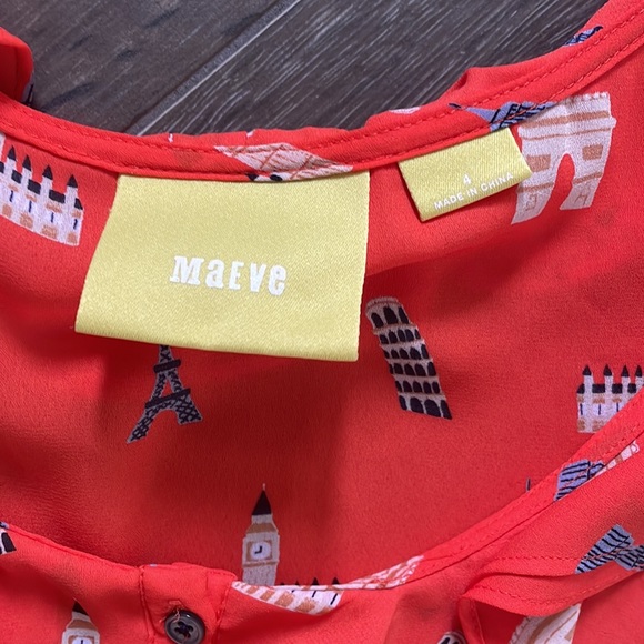 Maeve Anthropologie Aurelie Landmarks sleeveless Blouse - Picture 3 of 6